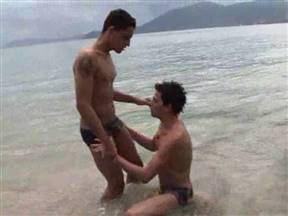 Gays fucking on the beach