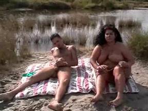 A dirty picnic with a fat woman