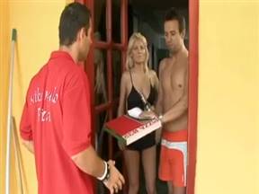 Blonde Sluts With Pizza Delivery Guy