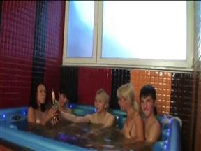 Orgy of Russian boys with nipples in the pool