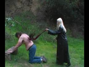 Blonde punishes mature man