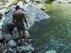 Gays fucked by the waterfall