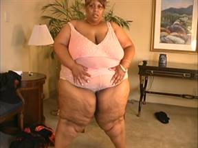 Naked obese black woman