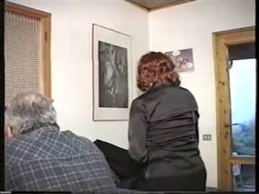 Old couple and curly guy in bisexual fucking